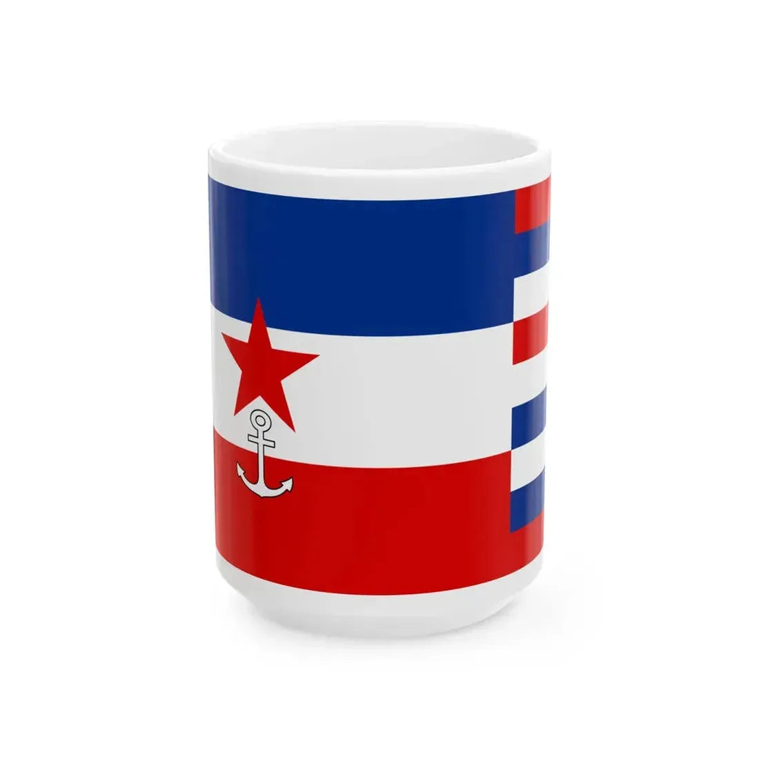 Naval ensign of Yugoslavia 1942 (Croatia) White Coffee Mug 15oz - Go Mug Yourself