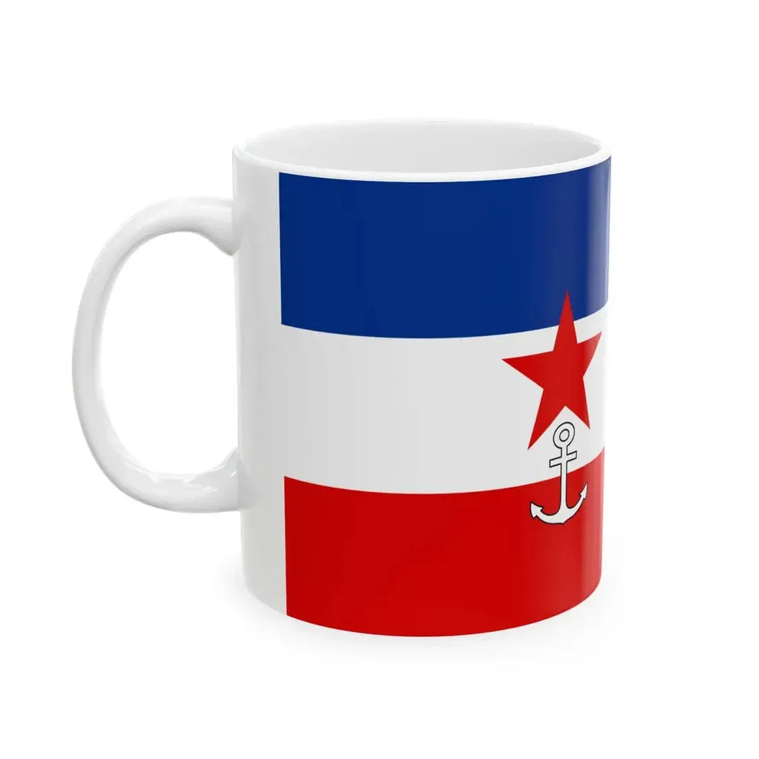 Naval ensign of Yugoslavia 1942 (Croatia) White Coffee Mug - Go Mug Yourself