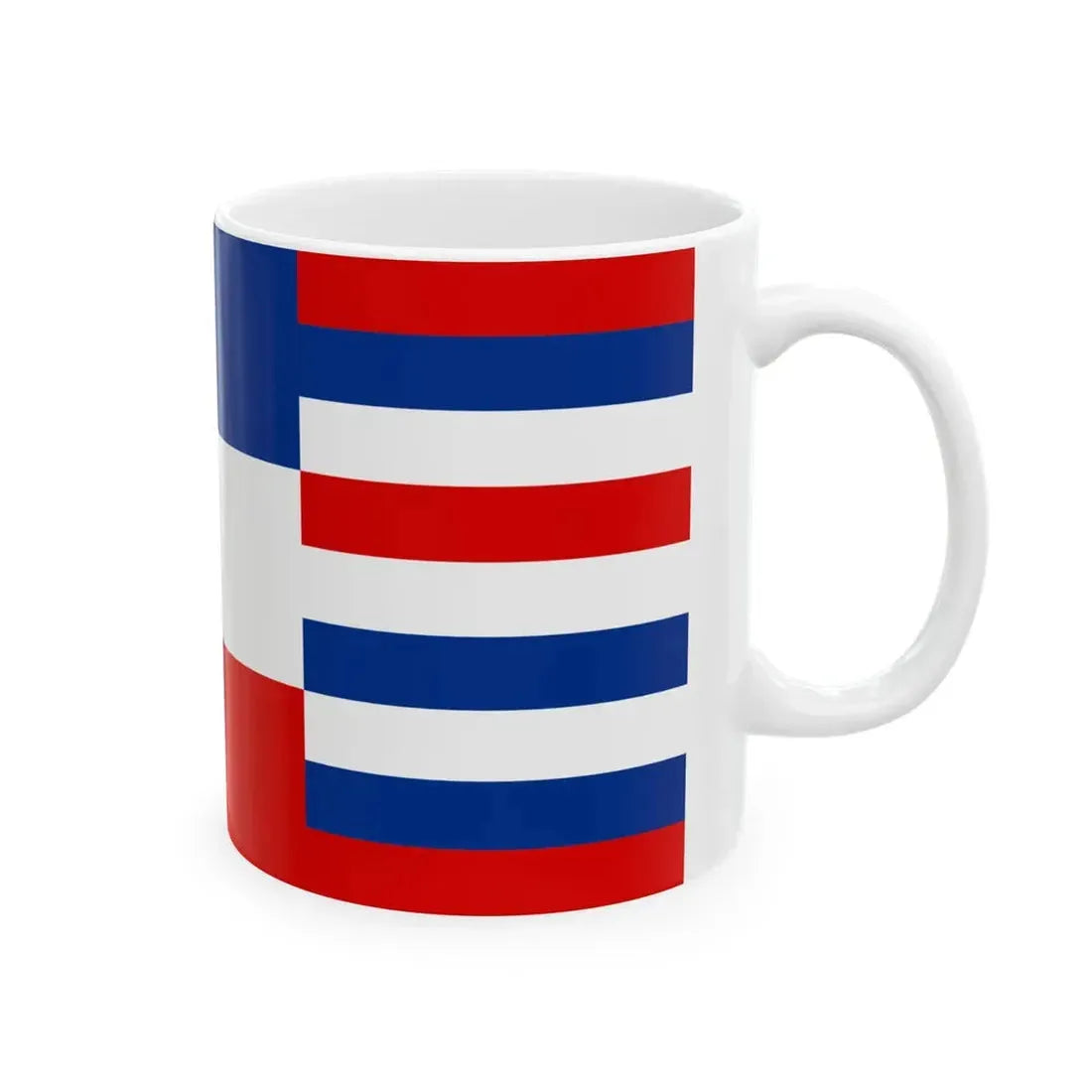 Naval ensign of Yugoslavia 1942 (Croatia) White Coffee Mug - Go Mug Yourself