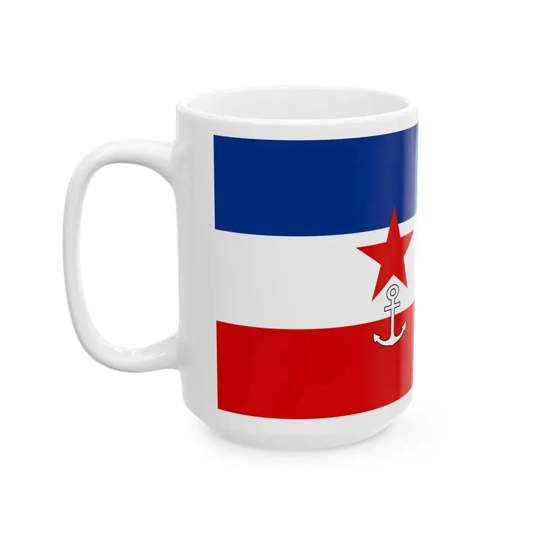 Naval ensign of Yugoslavia 1942 (Croatia) White Coffee Mug - Go Mug Yourself