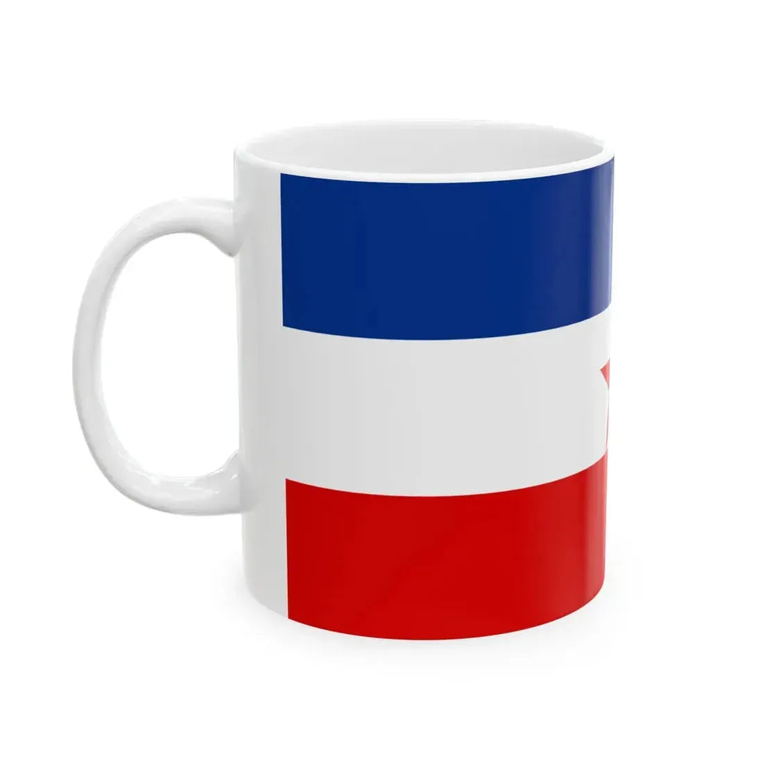 Naval ensign of Yugoslavia 1943-1949 (Croatia) White Coffee Mug - Go Mug Yourself