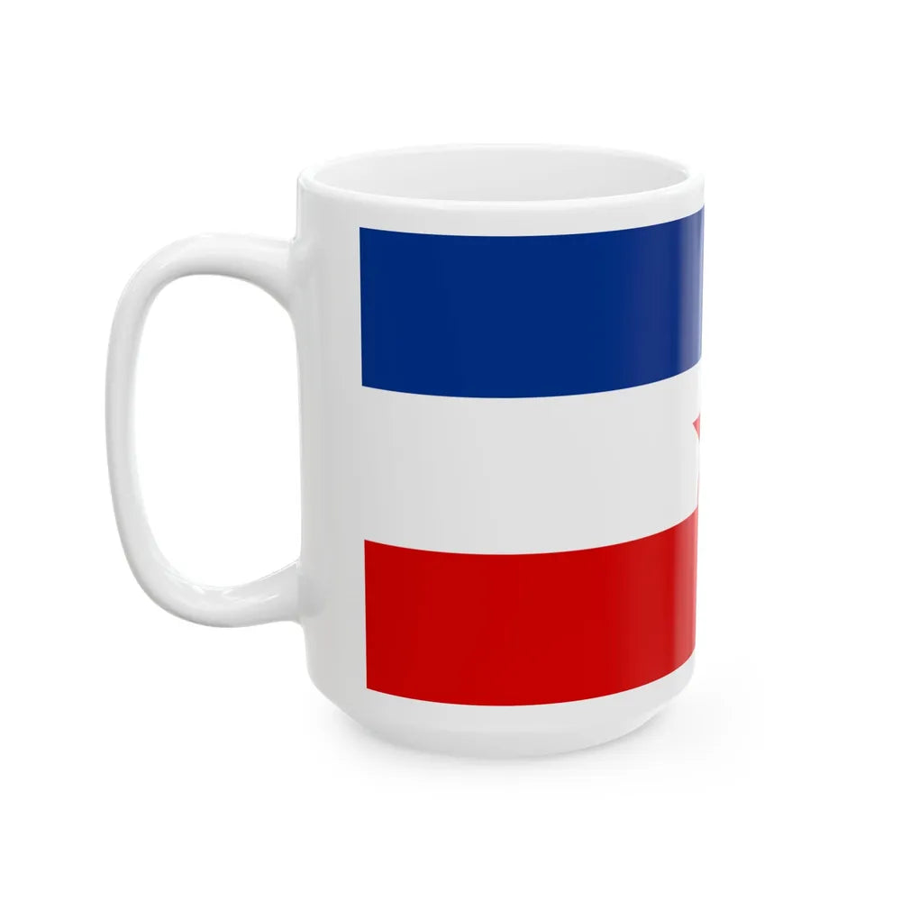 Naval ensign of Yugoslavia 1943-1949 (Croatia) White Coffee Mug - Go Mug Yourself