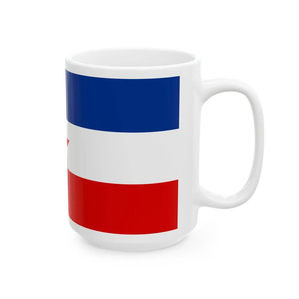 Naval ensign of Yugoslavia 1943-1949 (Croatia) White Coffee Mug - Go Mug Yourself