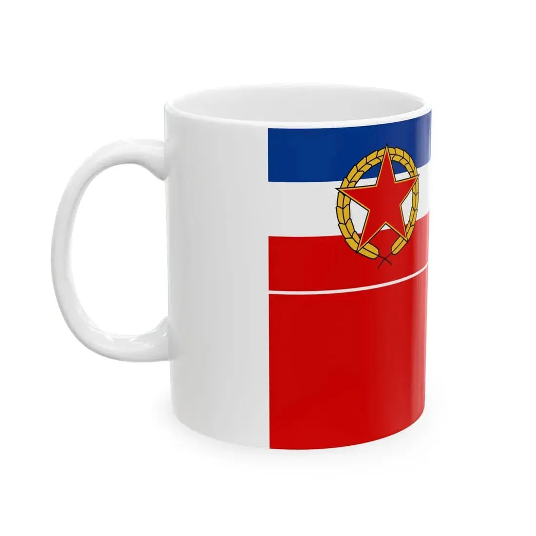 Naval Ensign of Yugoslavia 1949-1993 (Croatia) White Coffee Mug - Go Mug Yourself