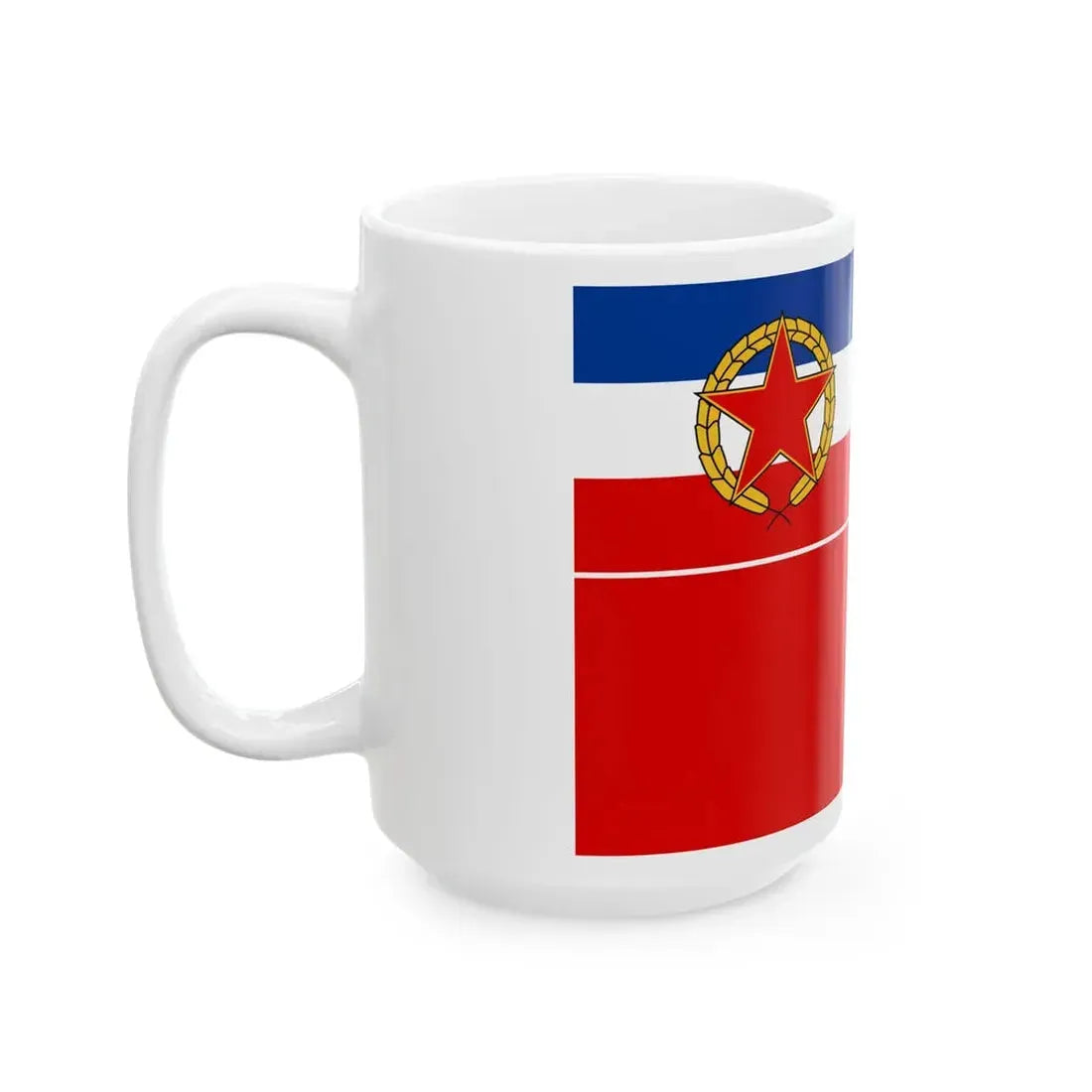 Naval Ensign of Yugoslavia 1949-1993 (Croatia) White Coffee Mug - Go Mug Yourself