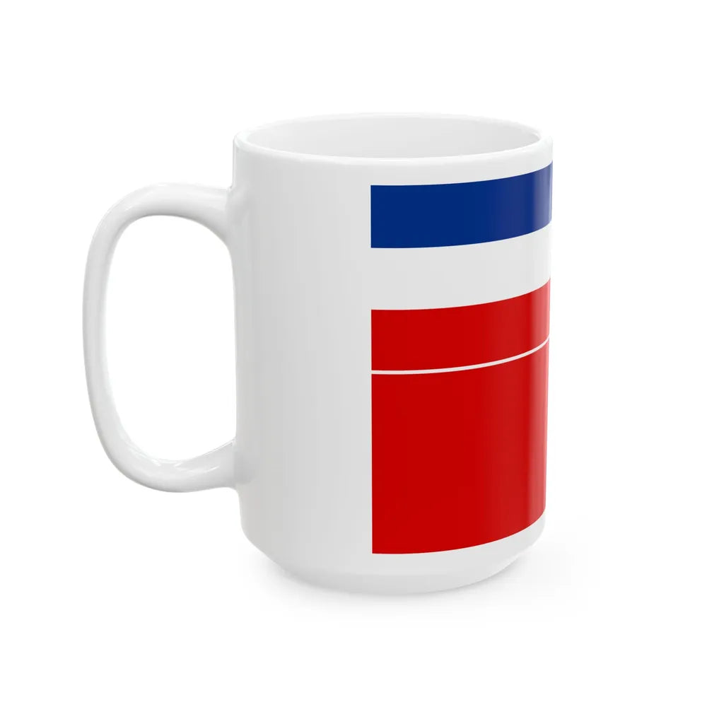 Naval ensign of Yugoslavia 1993-2003 (Croatia) White Coffee Mug - Go Mug Yourself