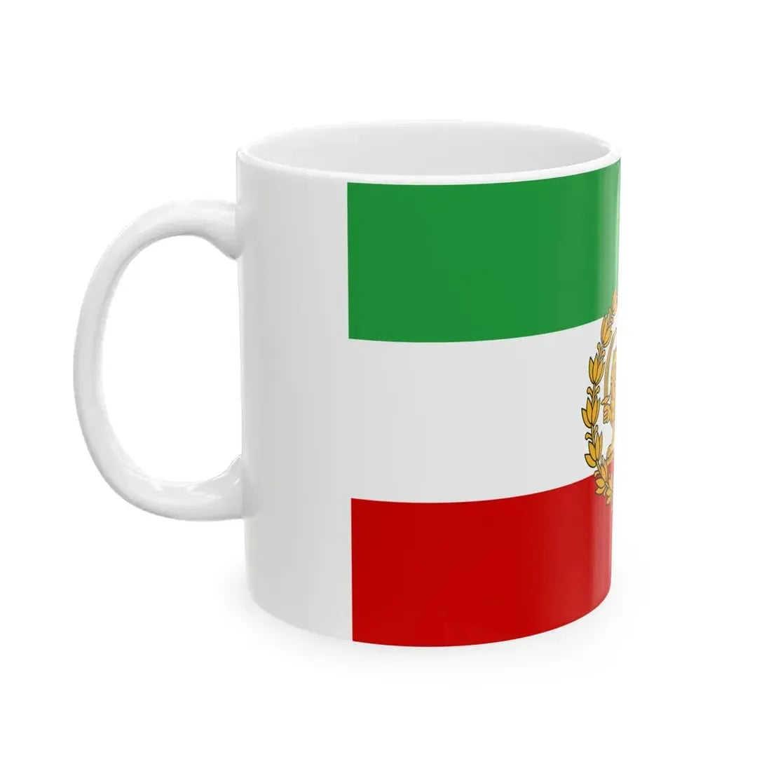 Naval flag of Iran 1933-1980 (Iran) White Coffee Mug - Go Mug Yourself