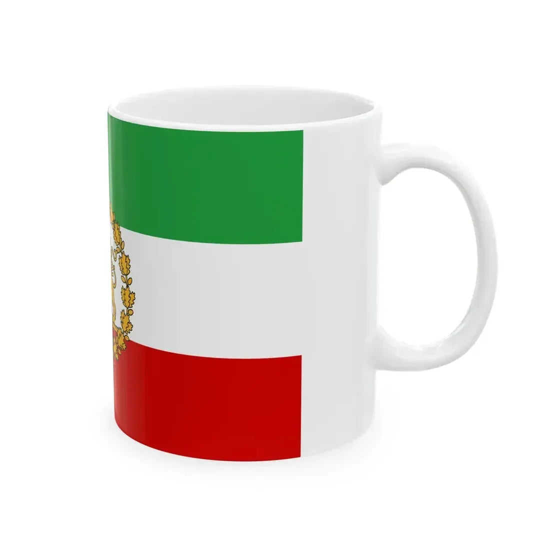 Naval flag of Iran 1933-1980 (Iran) White Coffee Mug - Go Mug Yourself