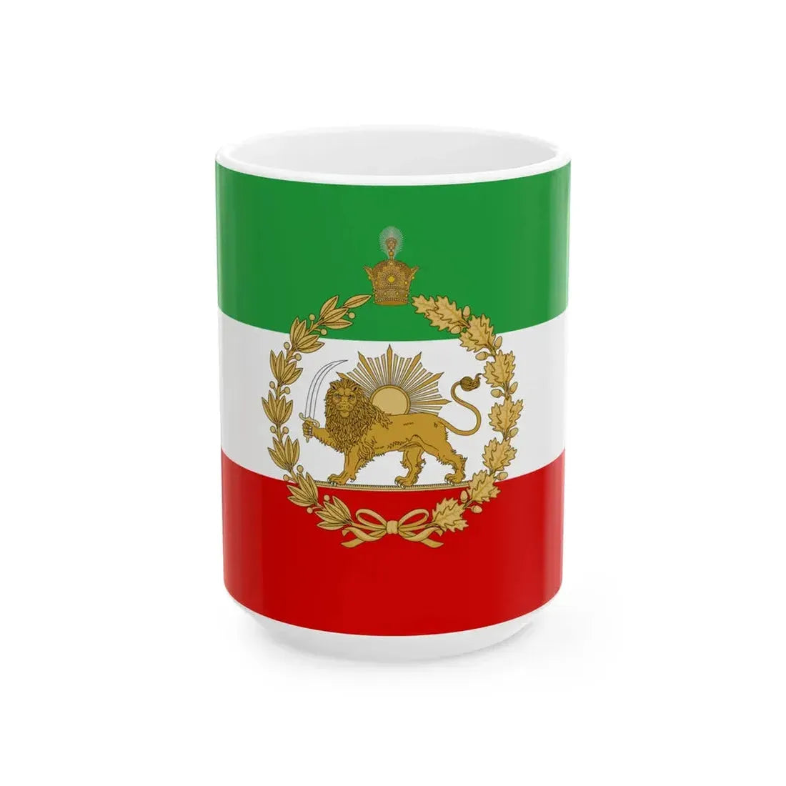 Naval flag of Iran standard (Iran) White Coffee Mug 15oz - Go Mug Yourself