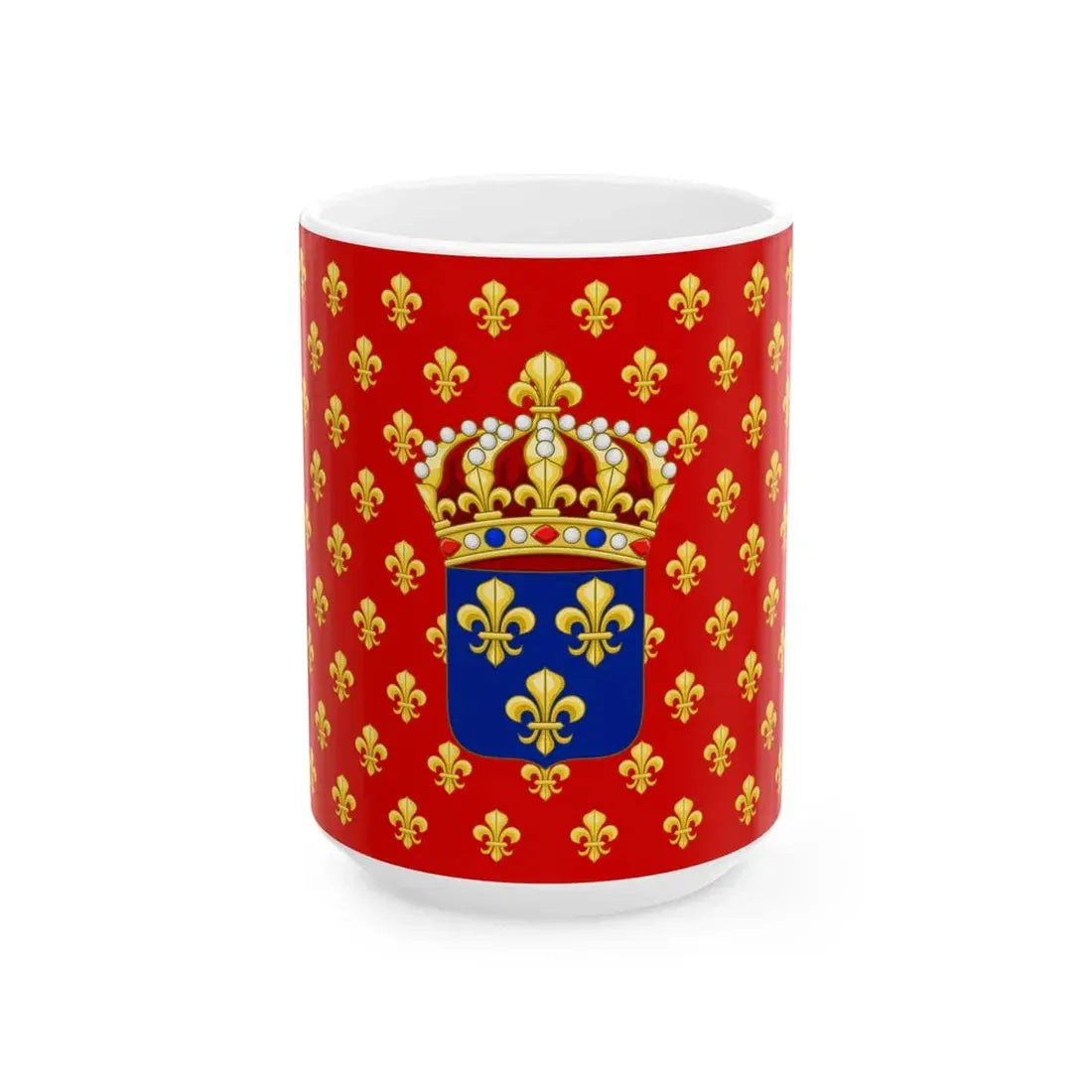 Naval Flag of the Kingdom of France Merchant Ensign (France) White Coffee Mug 15oz - Go Mug Yourself