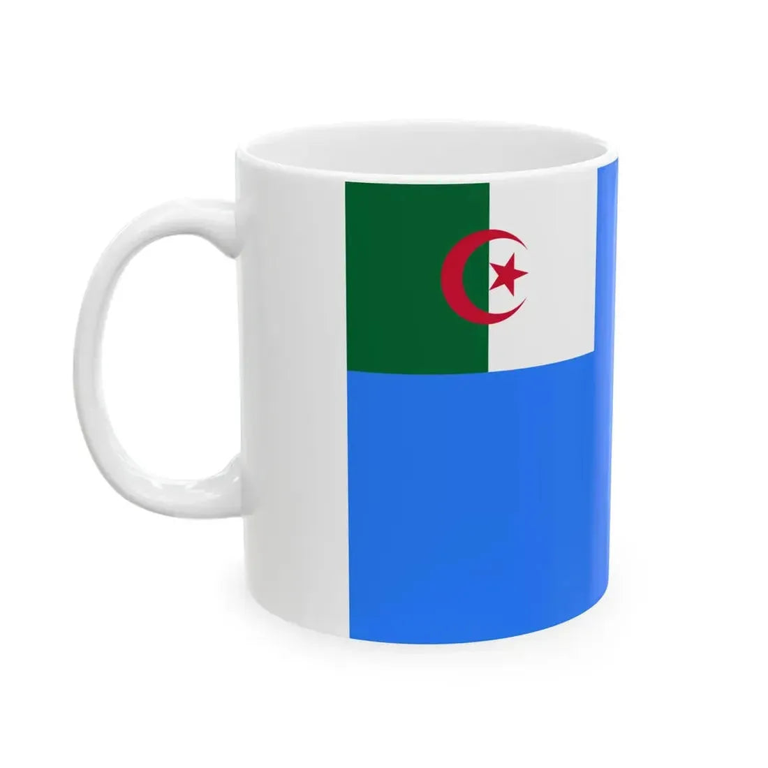 Naval Jack of Algeria (Algeria) White Coffee Mug - Go Mug Yourself