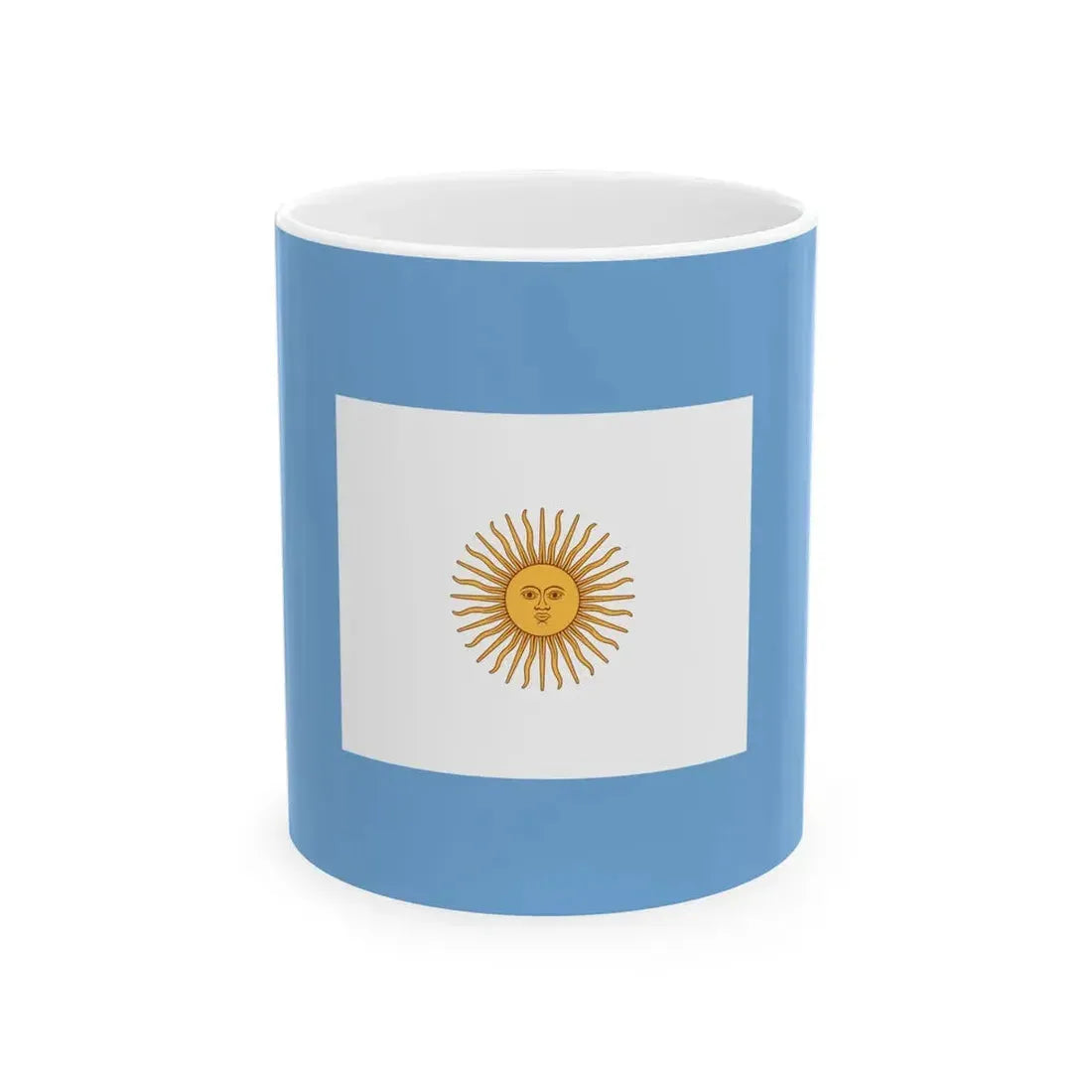 Naval jack of Argentina (Argentina) White Coffee Mug 11oz - Go Mug Yourself