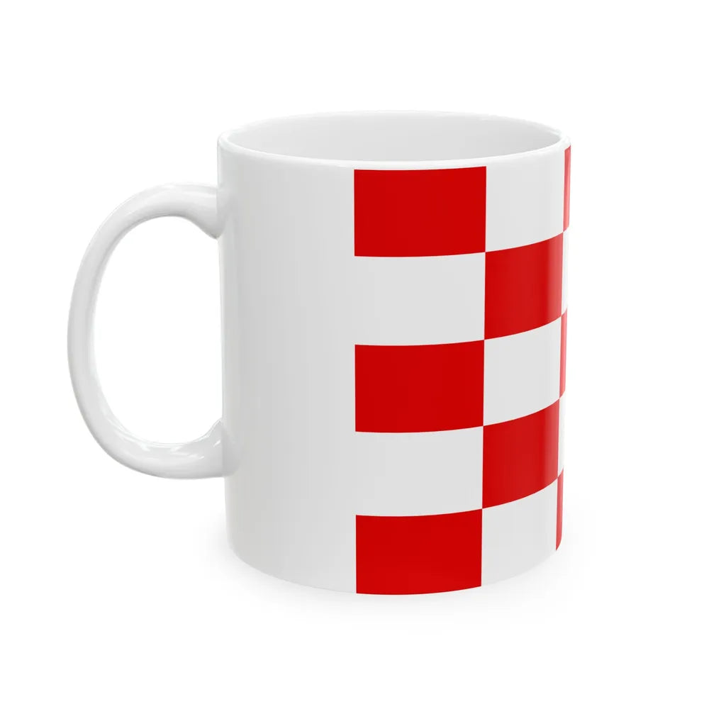 Naval jack of Croatia 1944-1945 (Croatia) White Coffee Mug - Go Mug Yourself