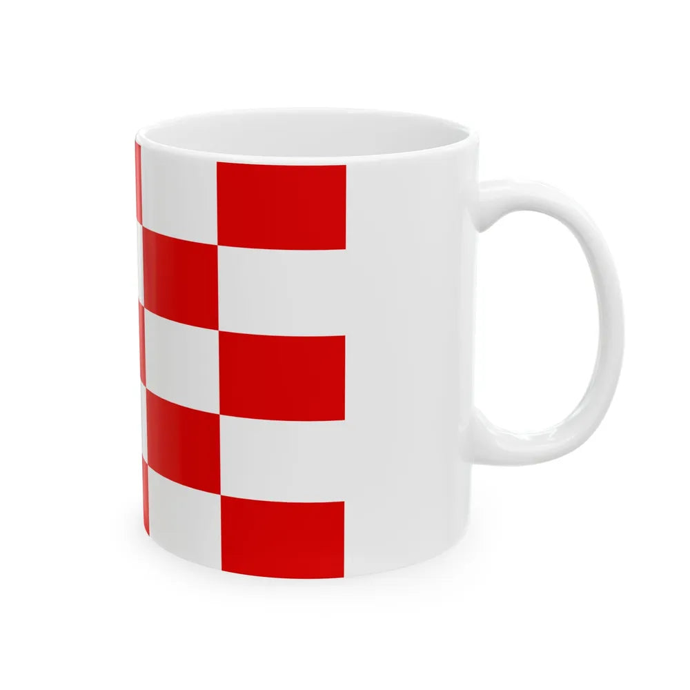 Naval jack of Croatia 1944-1945 (Croatia) White Coffee Mug - Go Mug Yourself
