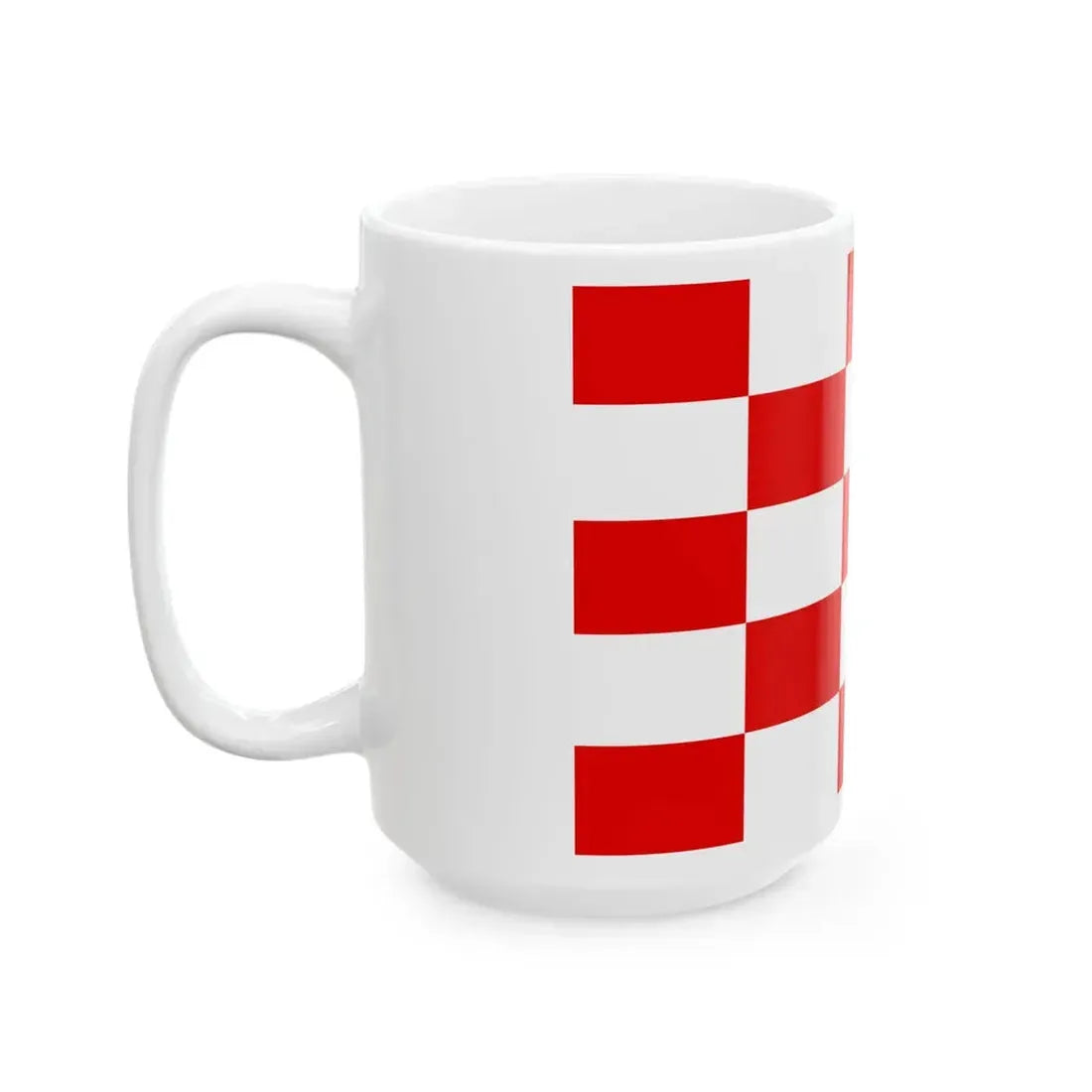 Naval jack of Croatia 1944-1945 (Croatia) White Coffee Mug - Go Mug Yourself