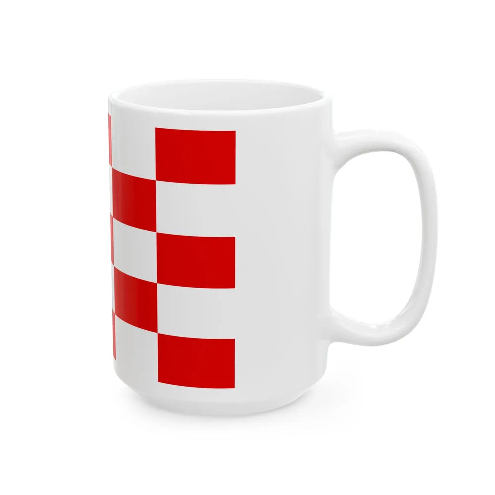 Naval jack of Croatia 1944-1945 (Croatia) White Coffee Mug - Go Mug Yourself