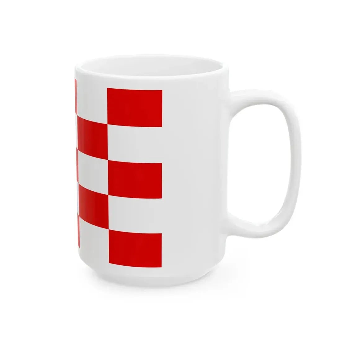 Naval jack of Croatia 1944-1945 (Croatia) White Coffee Mug - Go Mug Yourself