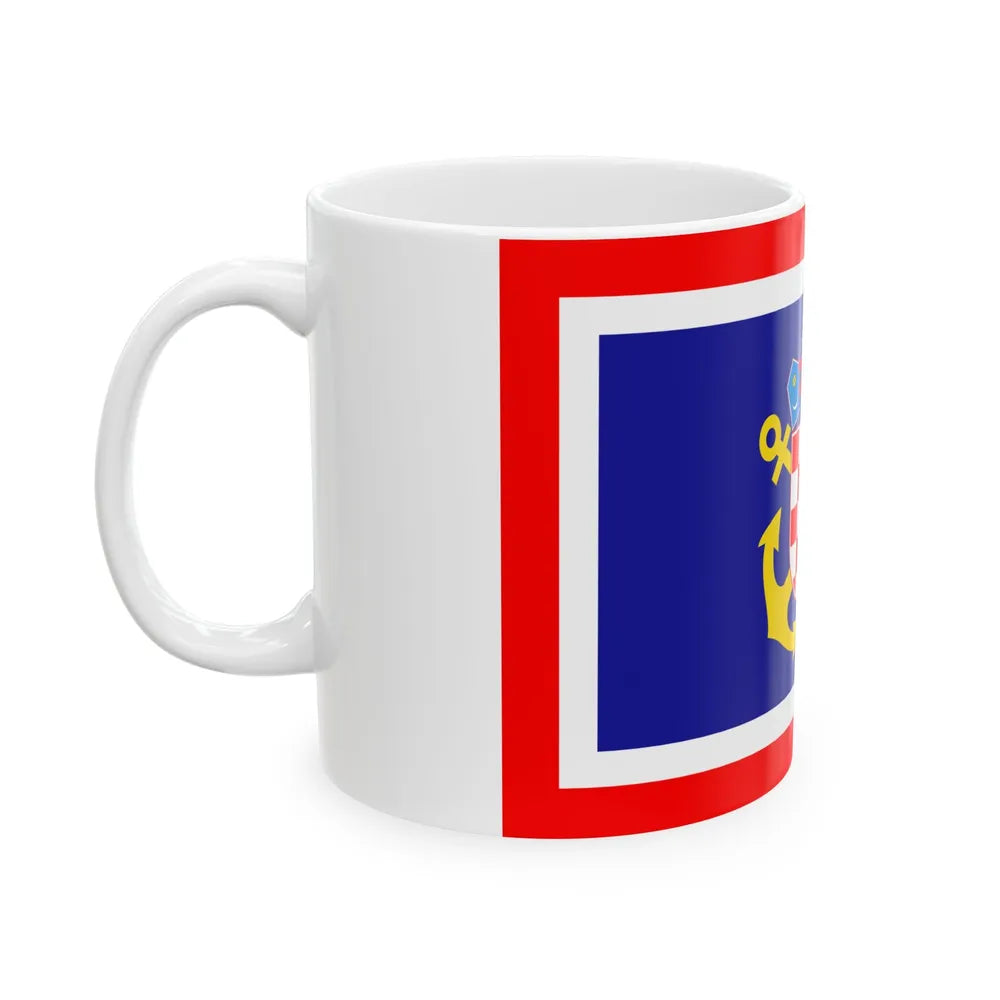 Naval jack of Croatia (Croatia) White Coffee Mug - Go Mug Yourself