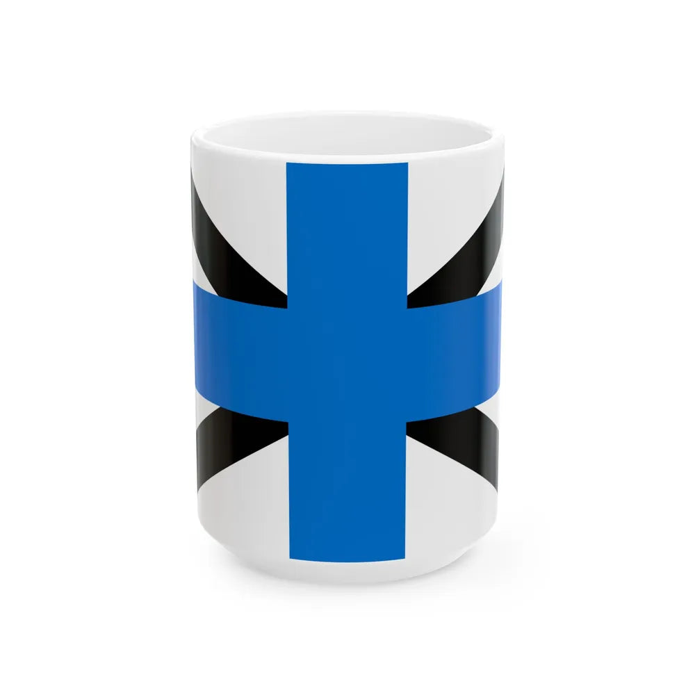 Naval Jack of Estonia (Estonia) White Coffee Mug 15oz - Go Mug Yourself