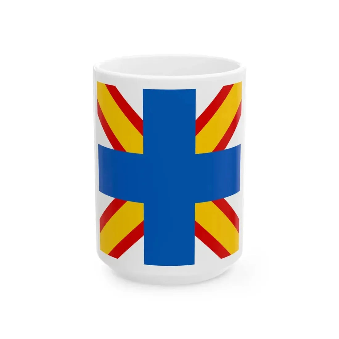 Naval Jack of Finland 1919 (Finland) White Coffee Mug 15oz - Go Mug Yourself