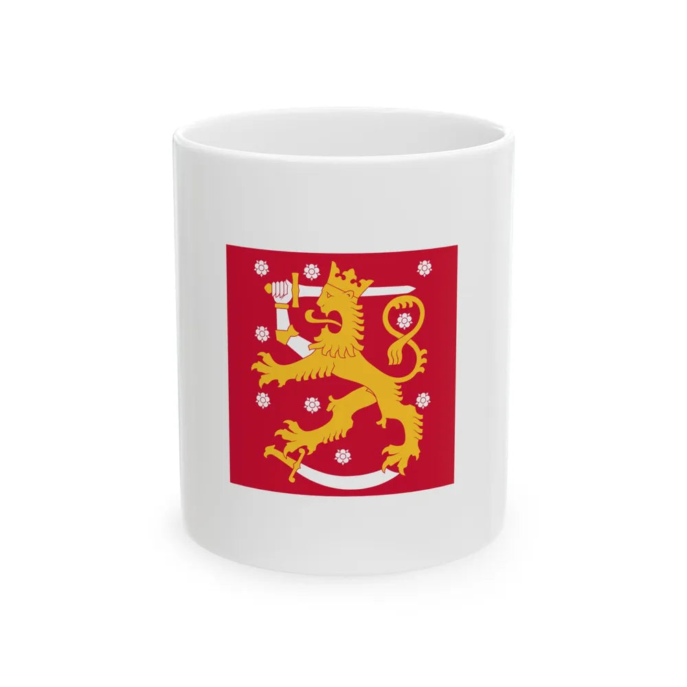Naval jack of Finland (Finland) White Coffee Mug 11oz - Go Mug Yourself