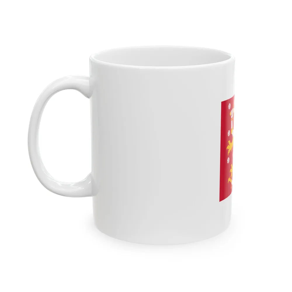 Naval jack of Finland (Finland) White Coffee Mug - Go Mug Yourself