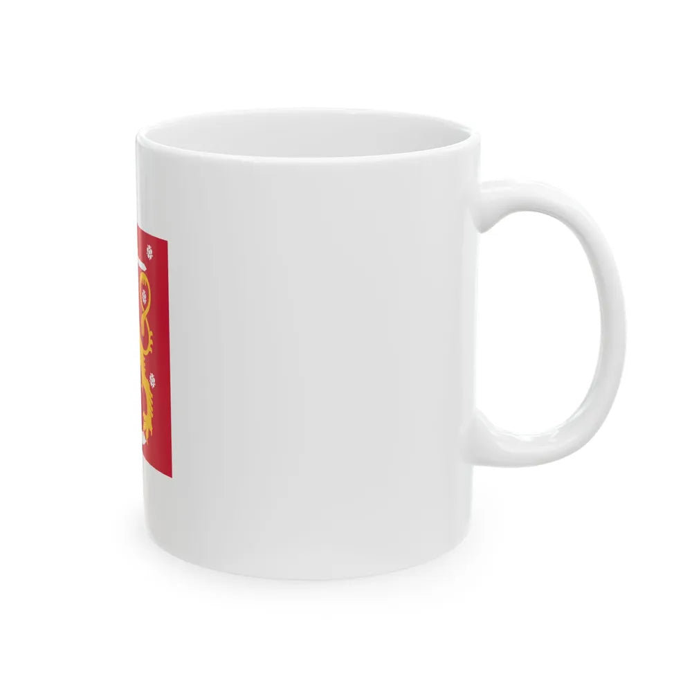 Naval jack of Finland (Finland) White Coffee Mug - Go Mug Yourself