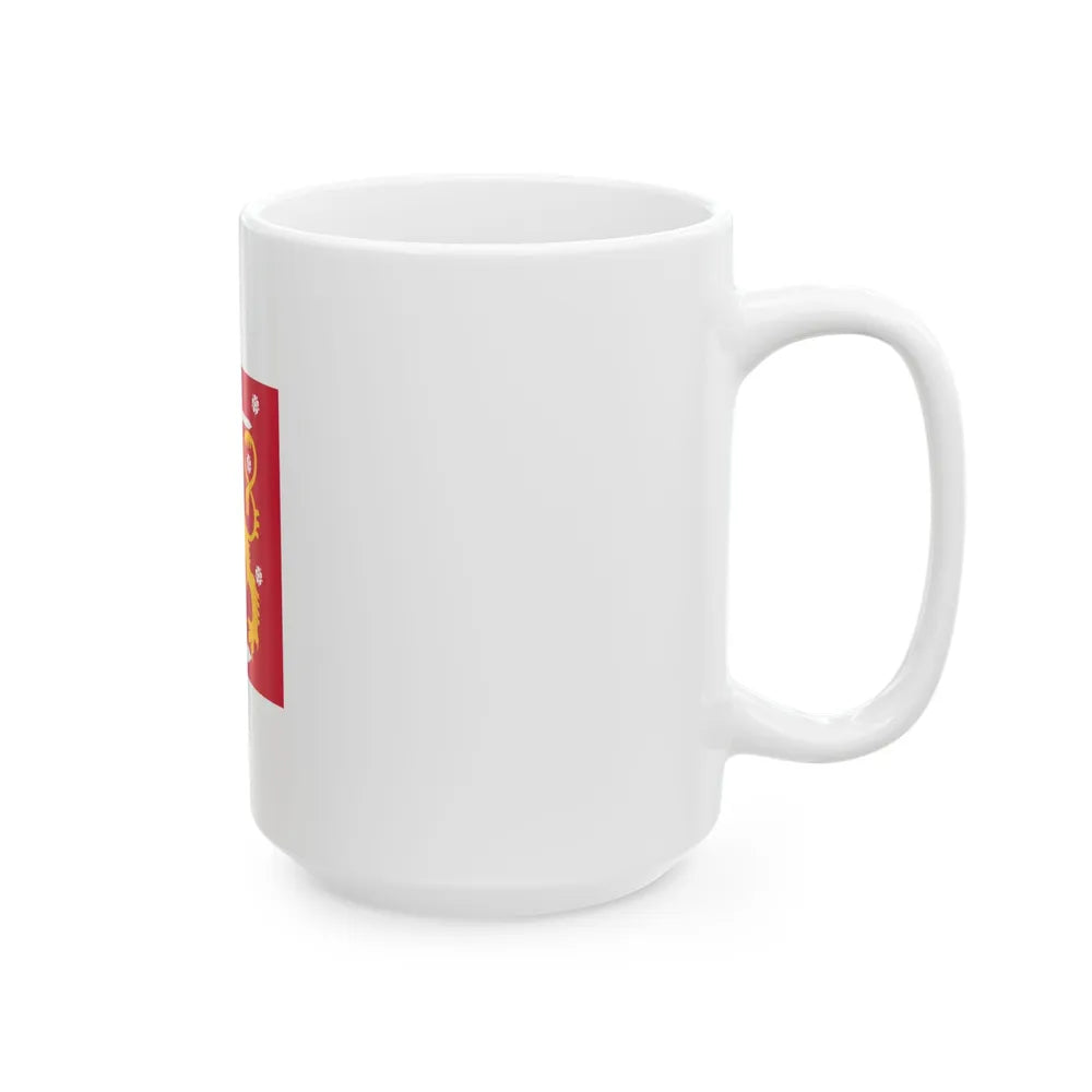 Naval jack of Finland (Finland) White Coffee Mug - Go Mug Yourself