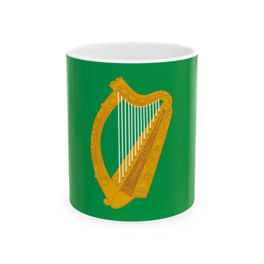 Naval jack of Ireland (Ireland) White Coffee Mug 11oz - Go Mug Yourself