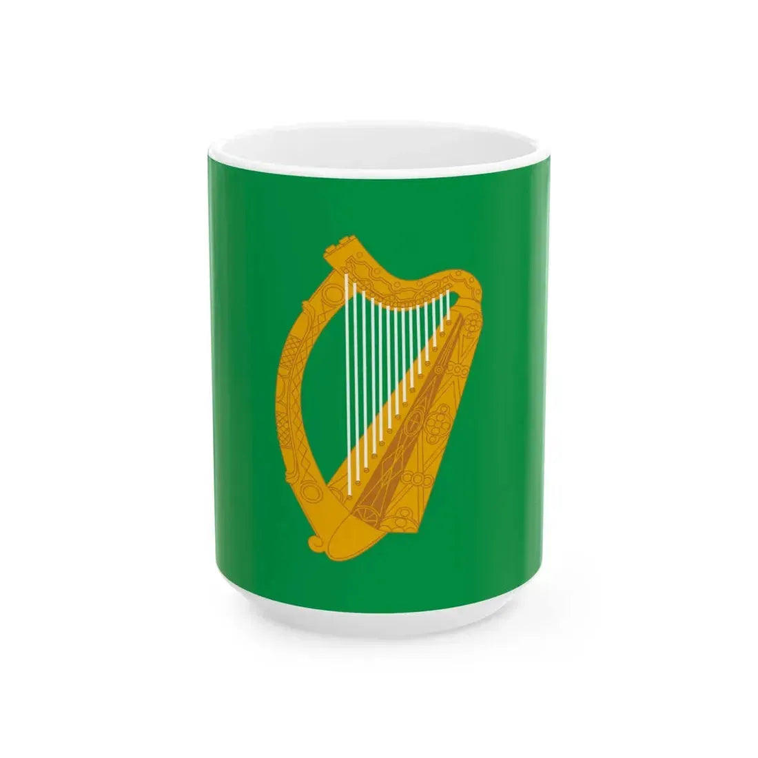 Naval jack of Ireland (Ireland) White Coffee Mug 15oz - Go Mug Yourself