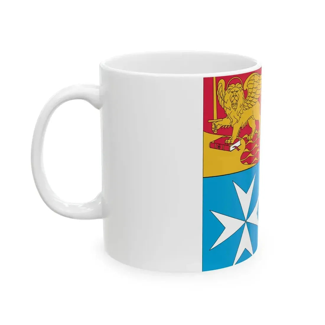 Naval jack of Italy (Italy) White Coffee Mug - Go Mug Yourself