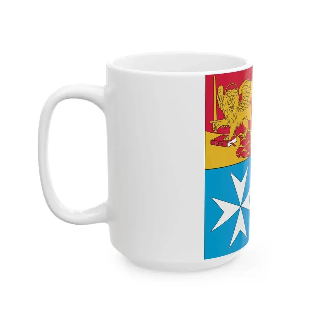 Naval jack of Italy (Italy) White Coffee Mug - Go Mug Yourself