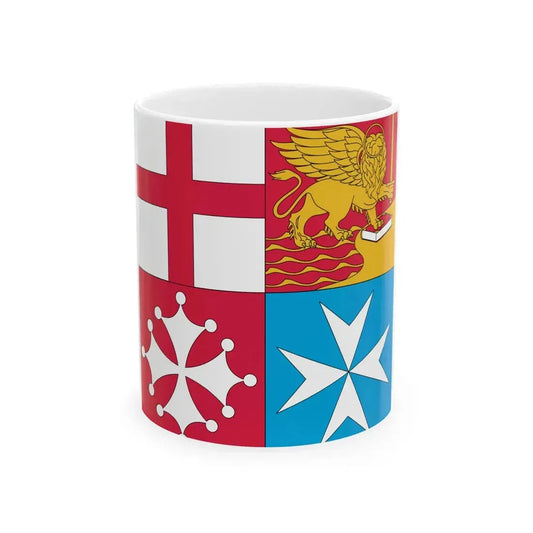 Naval Jack of Italy verso (Italy) White Coffee Mug 11oz - Go Mug Yourself