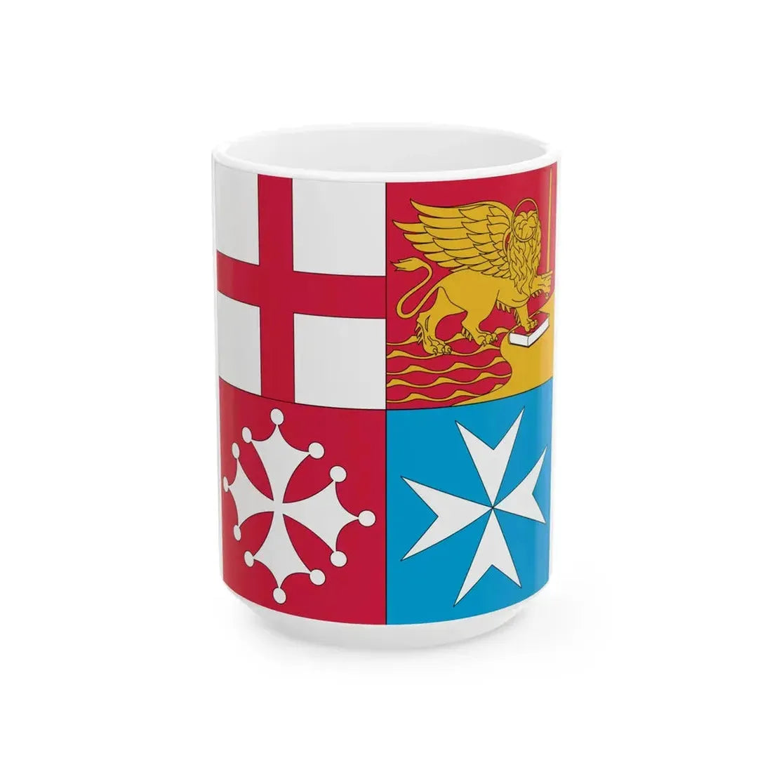 Naval Jack of Italy verso (Italy) White Coffee Mug 15oz - Go Mug Yourself