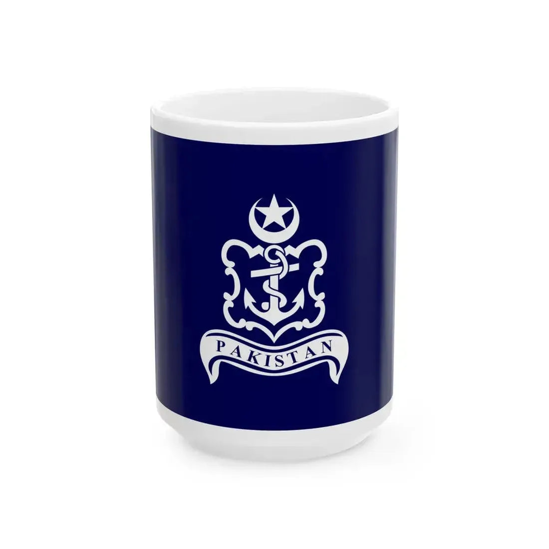 Naval Jack of Pakistan (Pakistan) White Coffee Mug 15oz - Go Mug Yourself