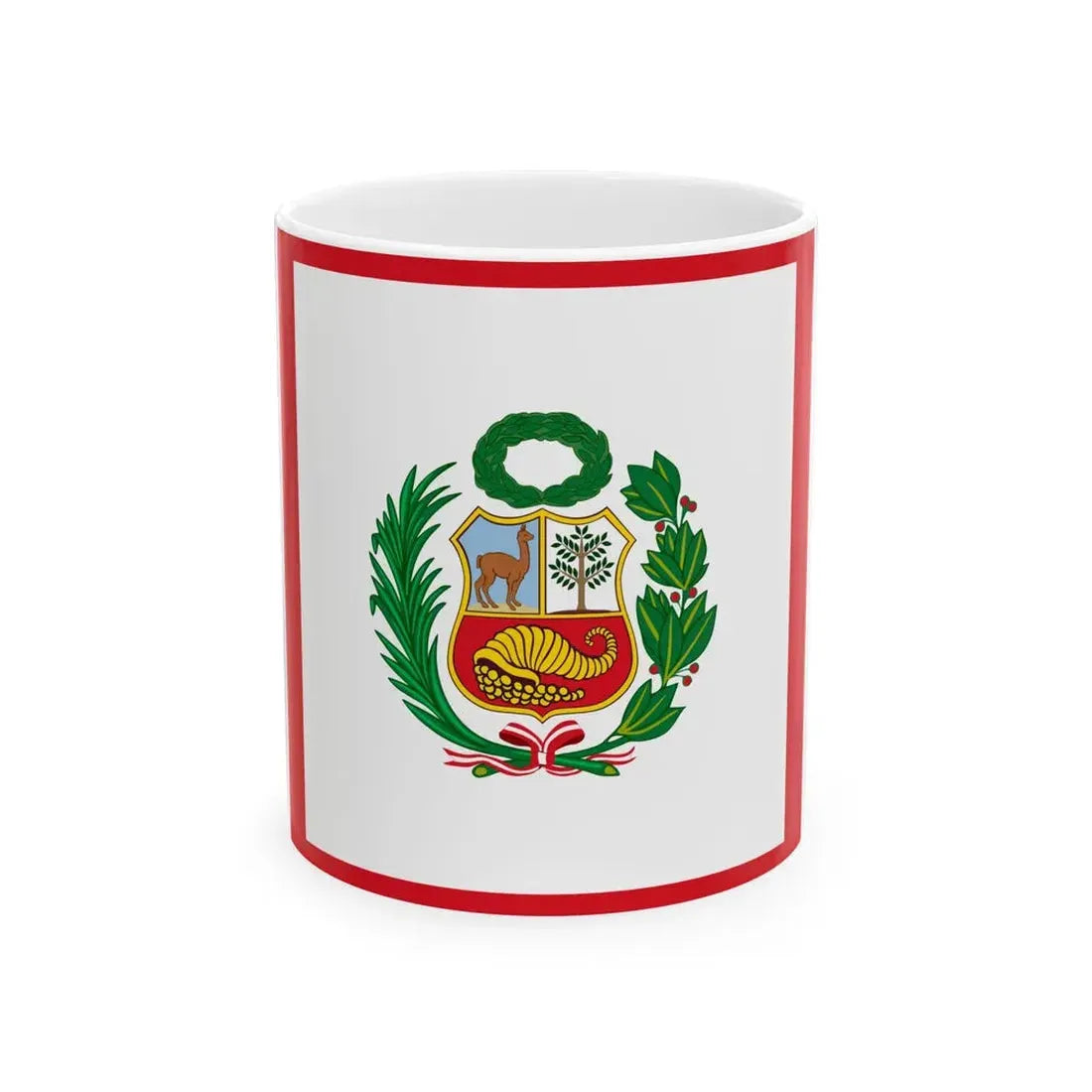 Naval Jack of Peru alternative version (Peru) White Coffee Mug 11oz - Go Mug Yourself