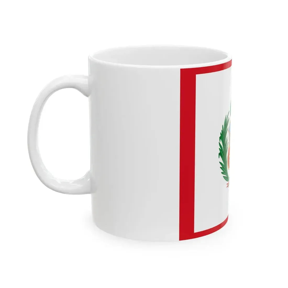 Naval Jack of Peru alternative version (Peru) White Coffee Mug - Go Mug Yourself