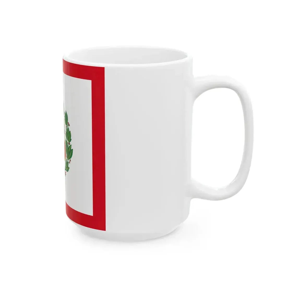 Naval Jack of Peru alternative version (Peru) White Coffee Mug - Go Mug Yourself