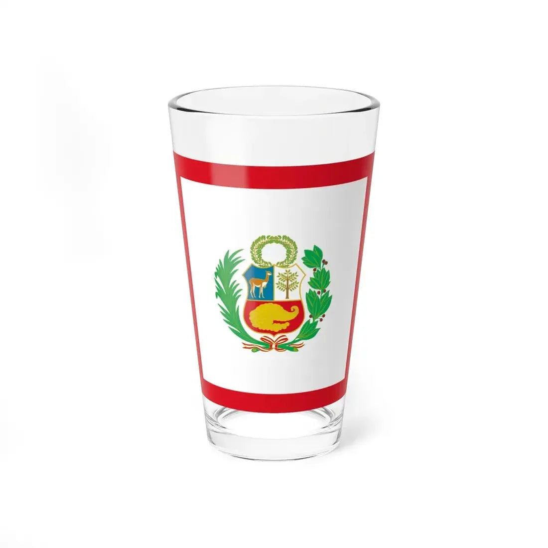 Naval Jack of Peru (Peru) Pint Glass 16oz 16oz - Go Mug Yourself