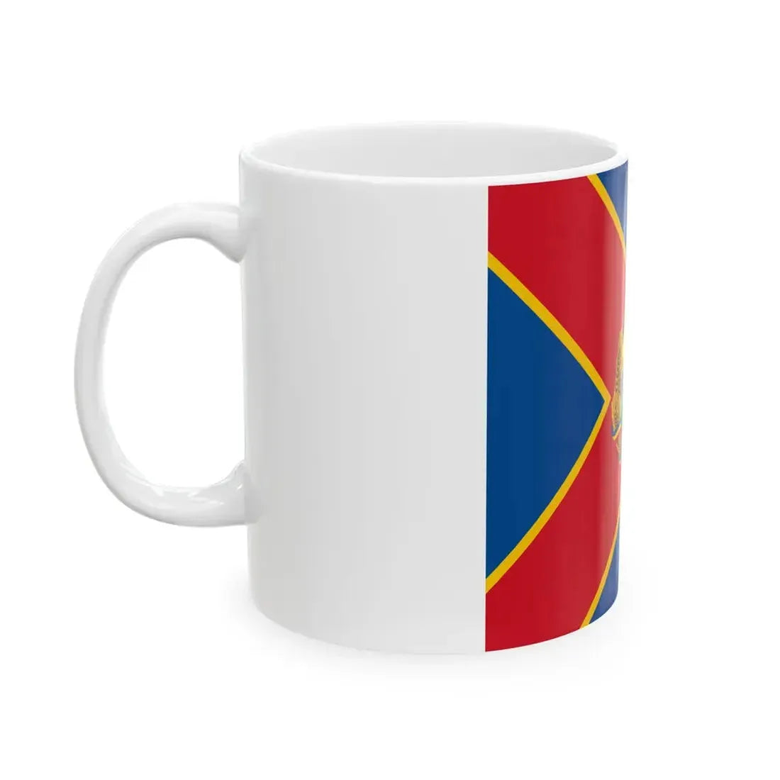 Naval jack of Romania 1948-1952 (Oman) White Coffee Mug - Go Mug Yourself