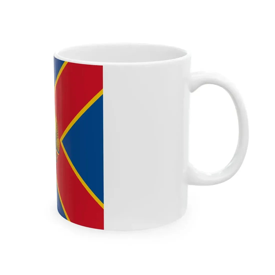 Naval jack of Romania 1948-1952 (Oman) White Coffee Mug - Go Mug Yourself