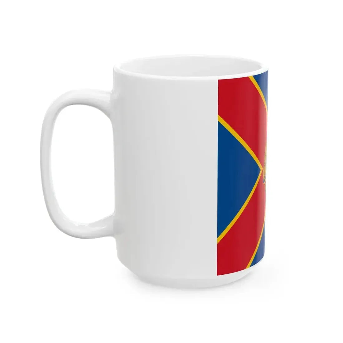 Naval jack of Romania 1948-1952 (Oman) White Coffee Mug - Go Mug Yourself