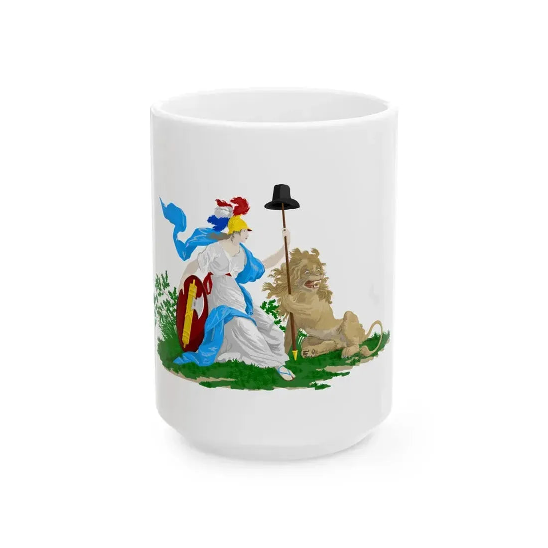 Naval jack of the Batavian Republic (Netherlands) White Coffee Mug 15oz - Go Mug Yourself