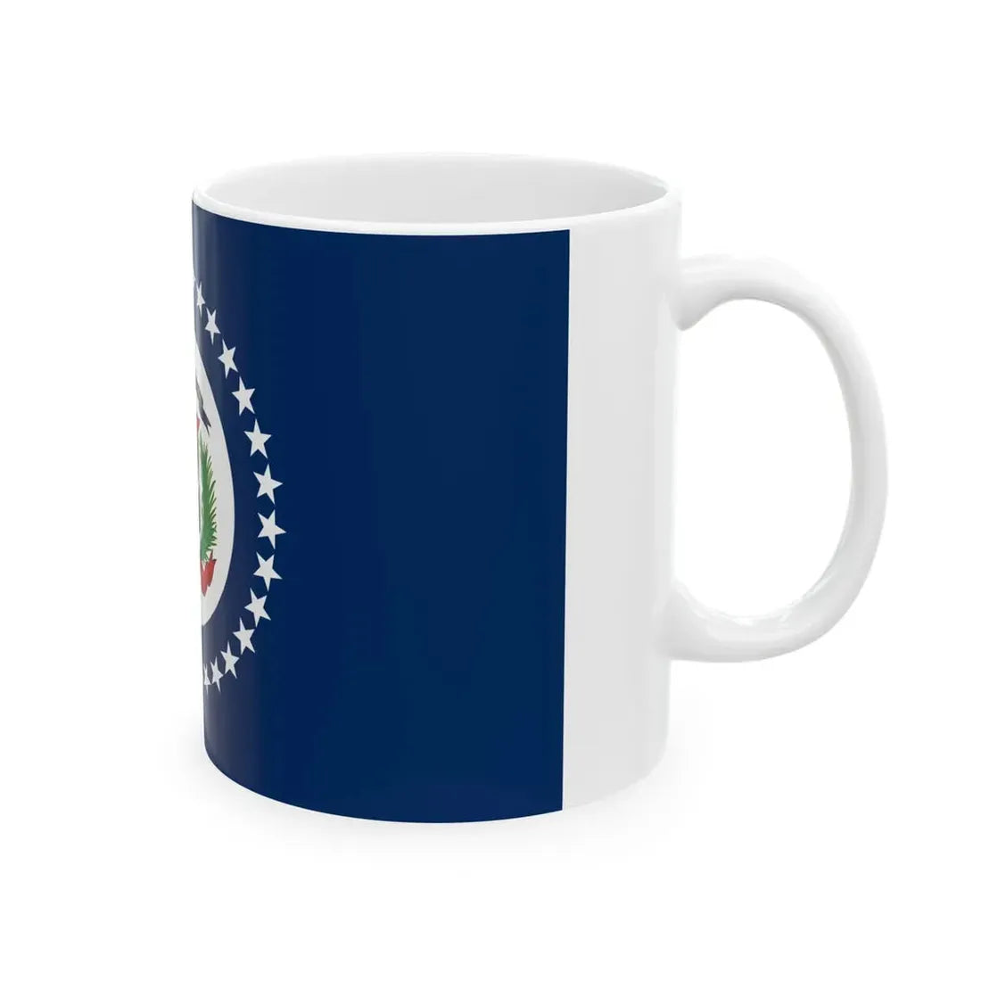 Naval Jack of the Dominican Republic (Dominica) White Coffee Mug - Go Mug Yourself
