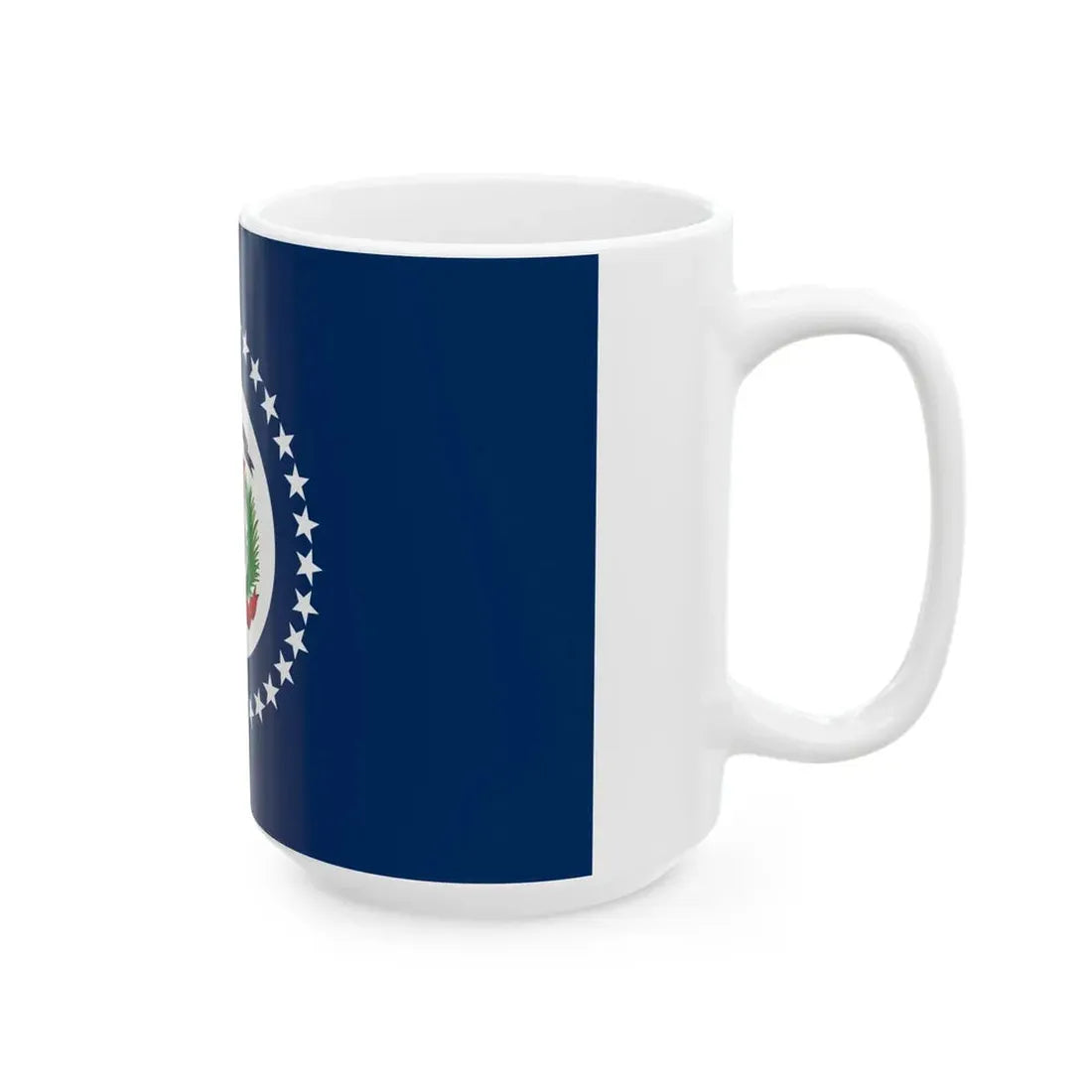 Naval Jack of the Dominican Republic (Dominica) White Coffee Mug - Go Mug Yourself