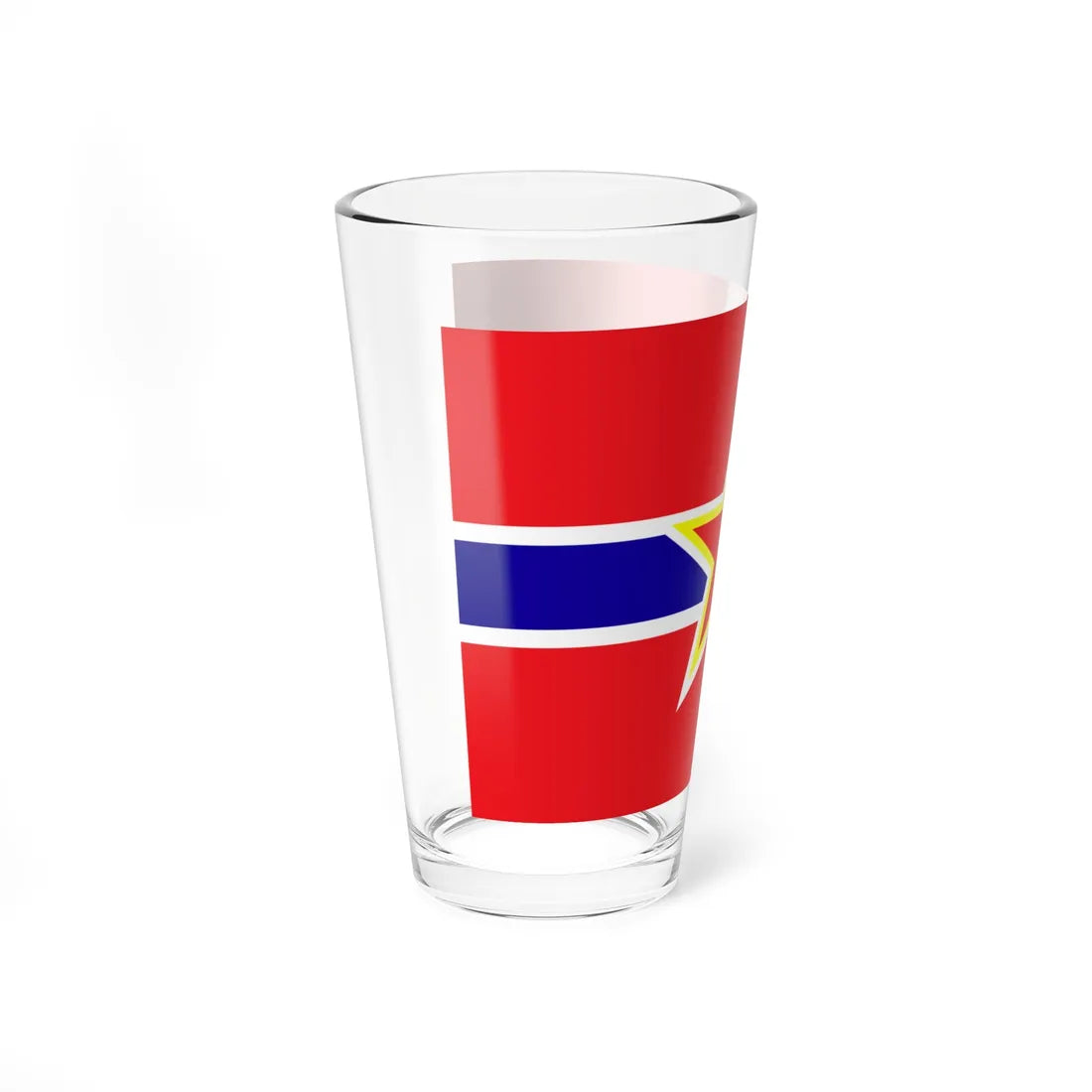 Naval Jack of the Peoples Republic of China 1950s (China) Pint Glass 16oz - Go Mug Yourself