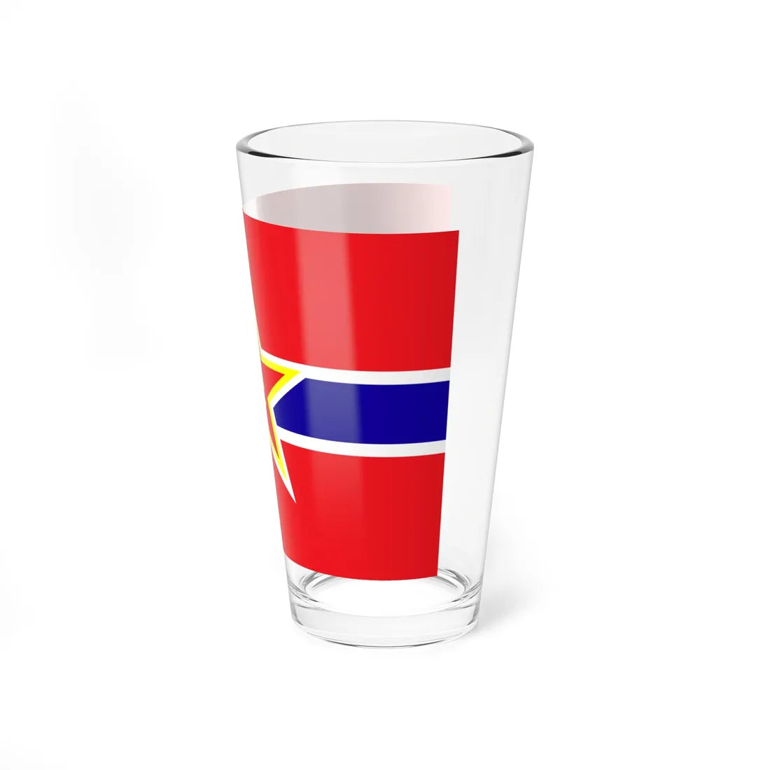 Naval Jack of the Peoples Republic of China 1950s (China) Pint Glass 16oz - Go Mug Yourself