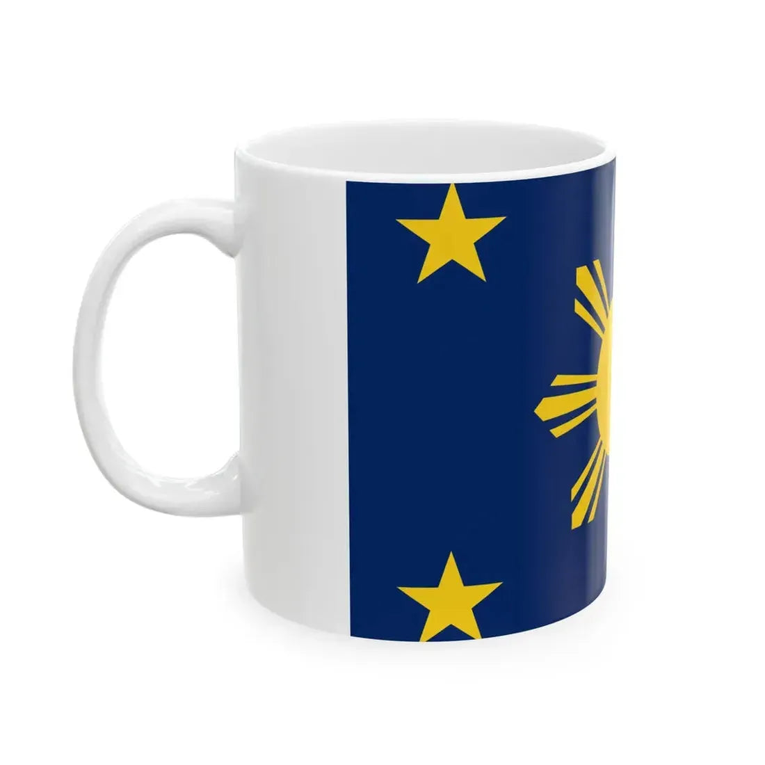 Naval Jack of the Philippines navy blue (Philippines) White Coffee Mug - Go Mug Yourself