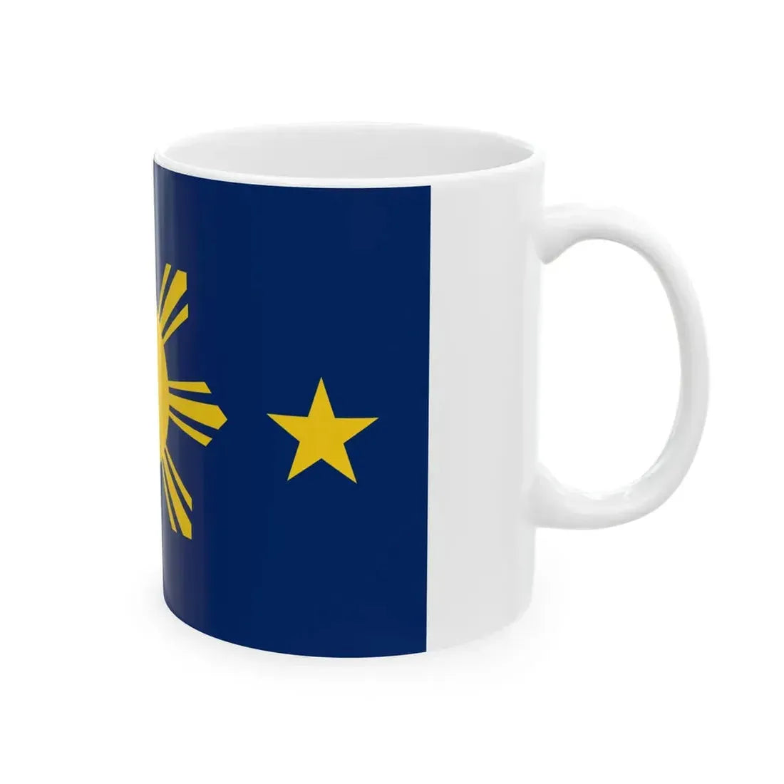 Naval Jack of the Philippines navy blue (Philippines) White Coffee Mug - Go Mug Yourself