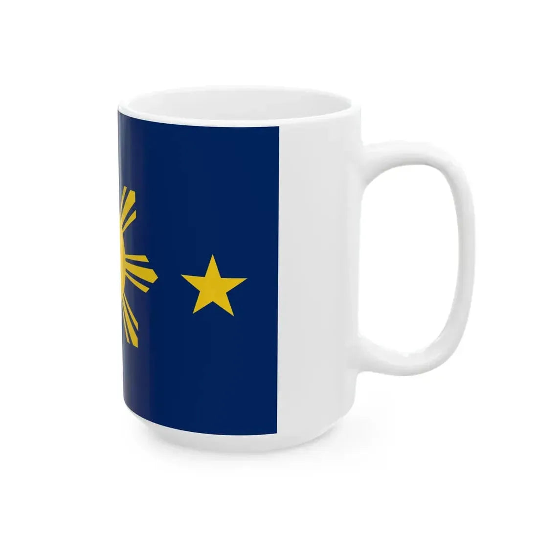 Naval Jack of the Philippines navy blue (Philippines) White Coffee Mug - Go Mug Yourself